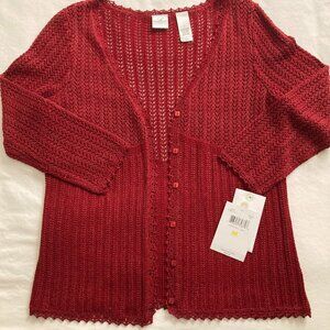 Red Emma James sweater - size Medium (burgundy- red)